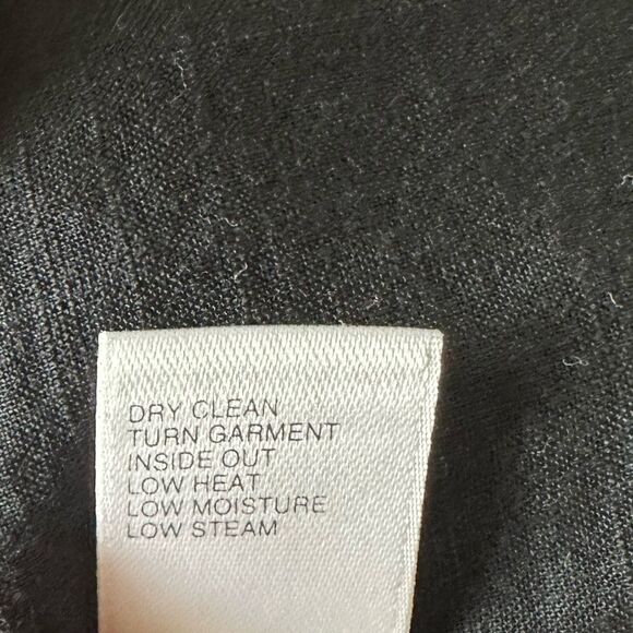 St. John’s Women’s Cut Black Cotton Shark Hem Midi High Waisted Skirt Size 10 - Picture 7 of 8